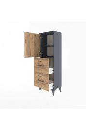 Arges Dolap 2 Raflı 2 Çekmeceli Tek Kapaklı 44x30x134 - S16M001V6A