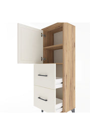 Arges Dolap 2 Raflı 2 Çekmeceli Tek Kapaklı 44x30x134 - S16M001V7A