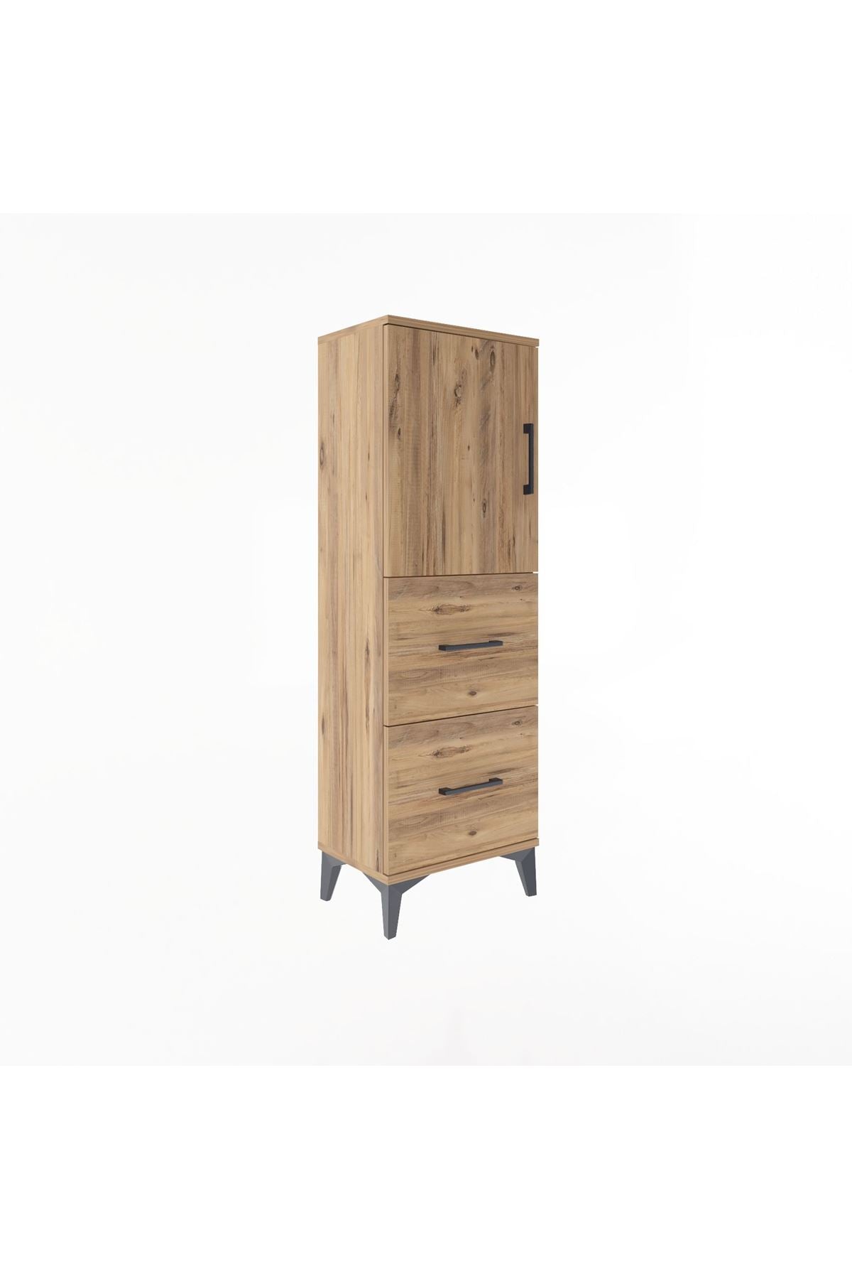 Arges Dolap 2 Raflı 2 Çekmeceli Tek Kapaklı 44x30x134 - S16M001V9A