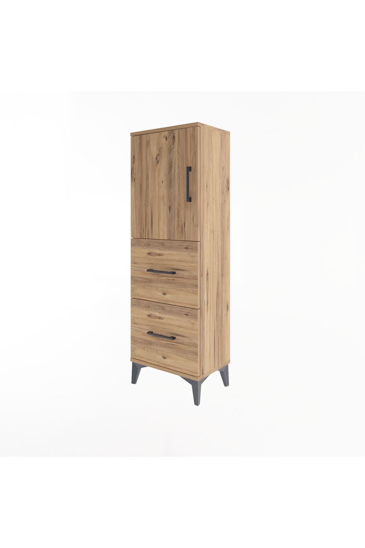 Arges Dolap 2 Raflı 2 Çekmeceli Tek Kapaklı 44x30x134 - S16M001V9A