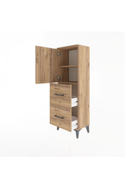 Arges Dolap 2 Raflı 2 Çekmeceli Tek Kapaklı 44x30x134 - S16M001V9A