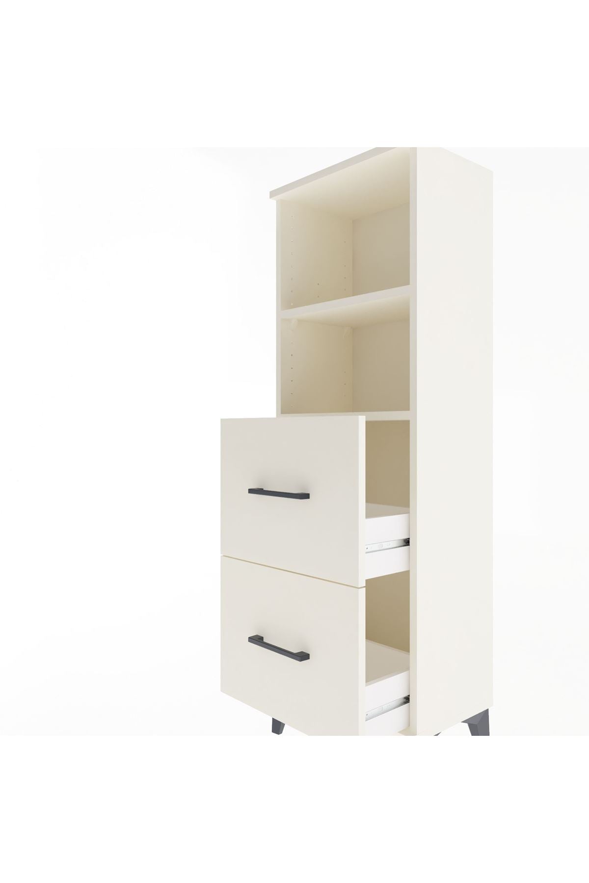 Arges Dolap 2 Raflı 2 Çekmeceli 44x30x134 - S16M002V1A