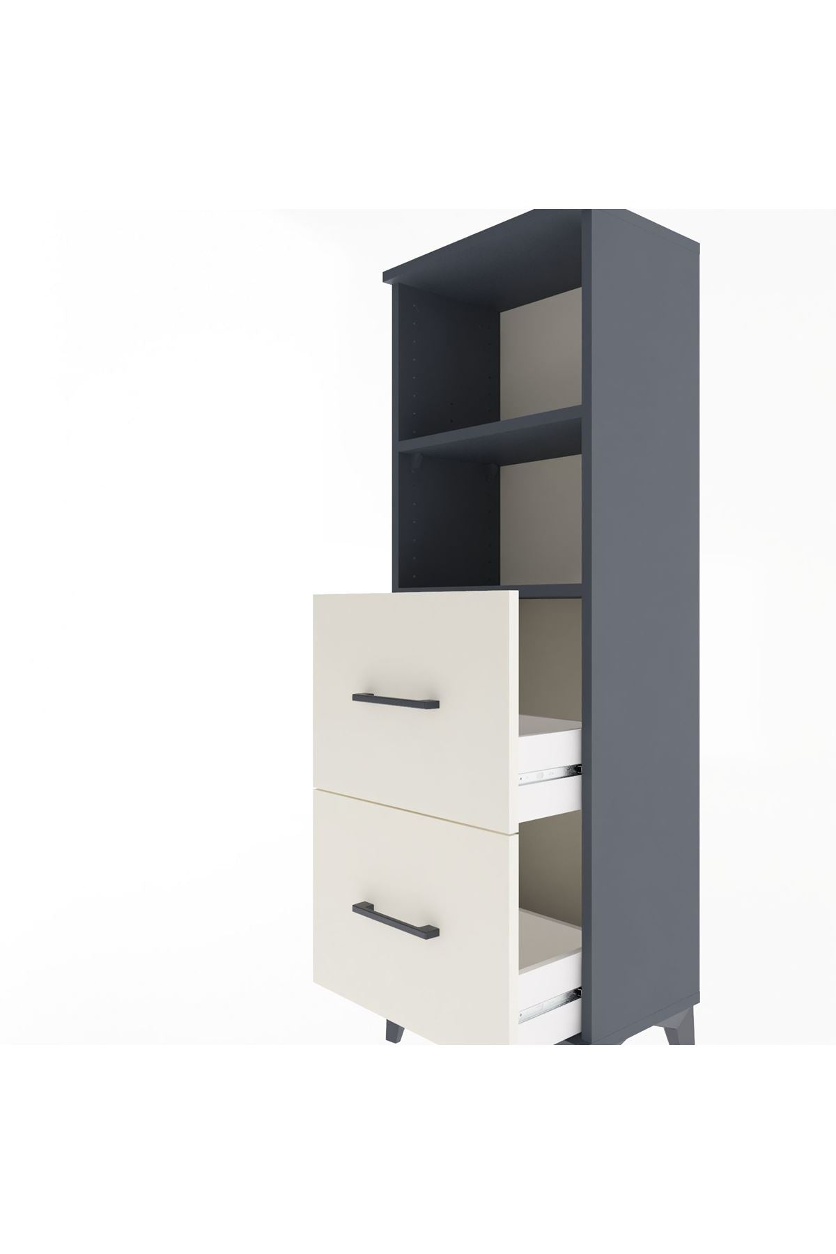Arges Dolap 2 Raflı 2 Çekmeceli 44x30x134 - S16M002V4A