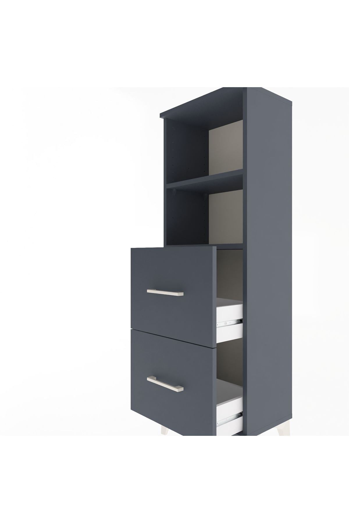 Arges Dolap 2 Raflı 2 Çekmeceli 44x30x134 - S16M002V5A