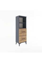 Arges Dolap 2 Raflı 2 Çekmeceli 44x30x134 - S16M002V6A