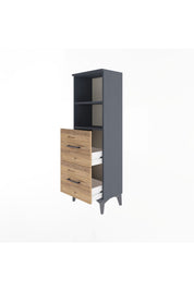 Arges Dolap 2 Raflı 2 Çekmeceli 44x30x134 - S16M002V6A