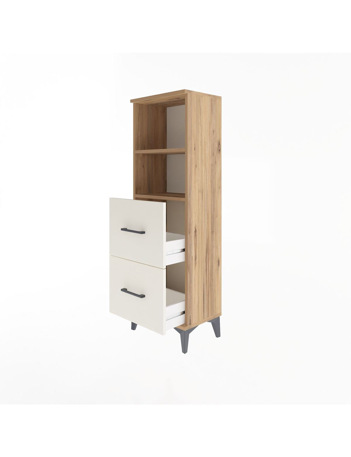 Arges Dolap 2 Raflı 2 Çekmeceli 44x30x134 - S16M002V7A