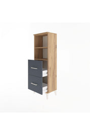 Arges Dolap 2 Raflı 2 Çekmeceli 44x30x134 - S16M002V8A
