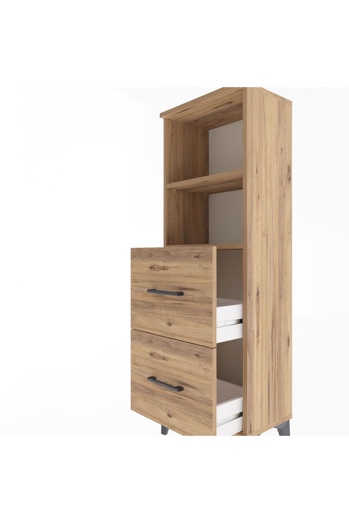 Arges Dolap 2 Raflı 2 Çekmeceli 44x30x134 - S16M002V9A