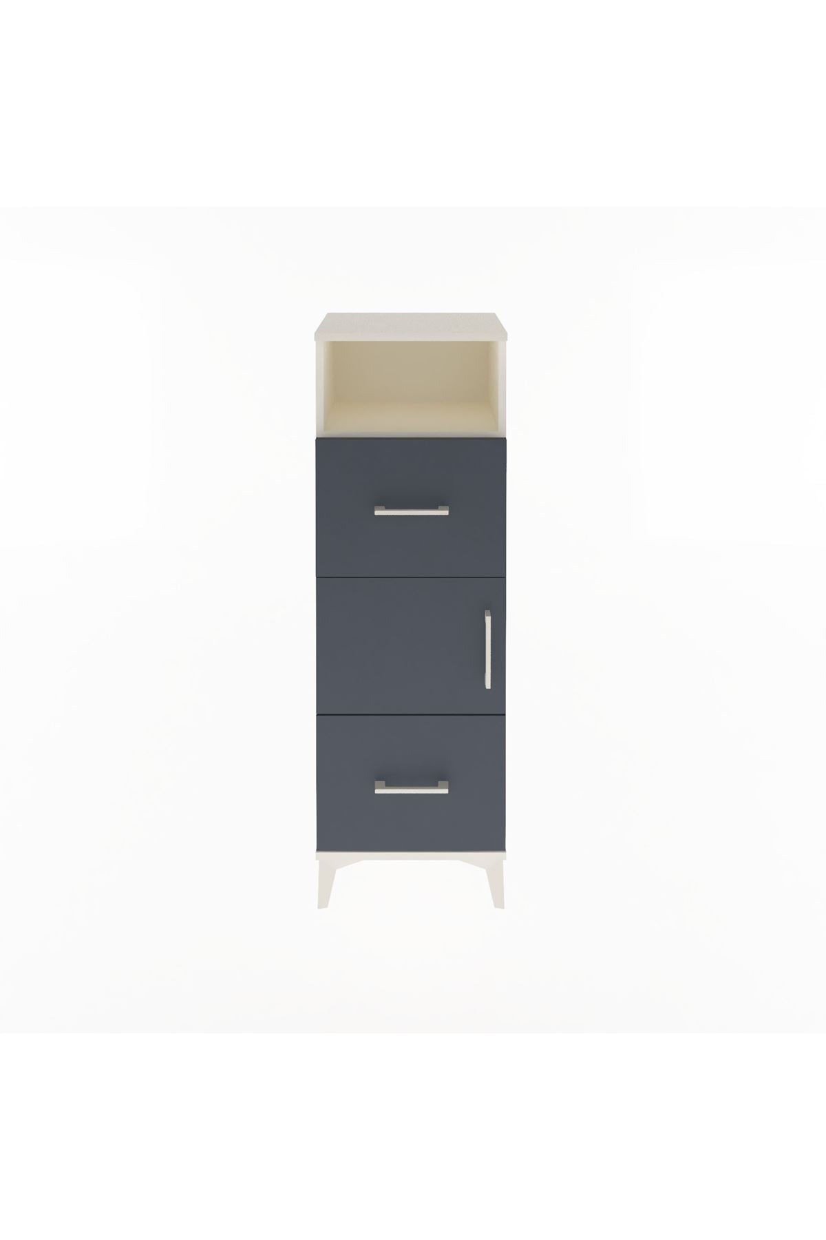 Arges Dolap 2 Raflı 2 Çekmeceli Tek Kapaklı 44x30x134 - S16M003V2A