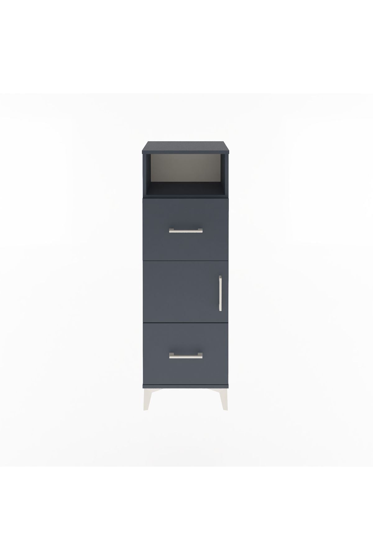 Arges Dolap 2 Raflı 2 Çekmeceli Tek Kapaklı 44x30x134 - S16M003V5A