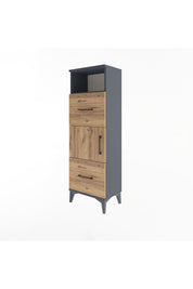 Arges Dolap 2 Raflı 2 Çekmeceli Tek Kapaklı 44x30x134 - S16M003V6A