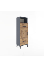 Arges Dolap 2 Raflı 2 Çekmeceli Tek Kapaklı 44x30x134 - S16M003V6A