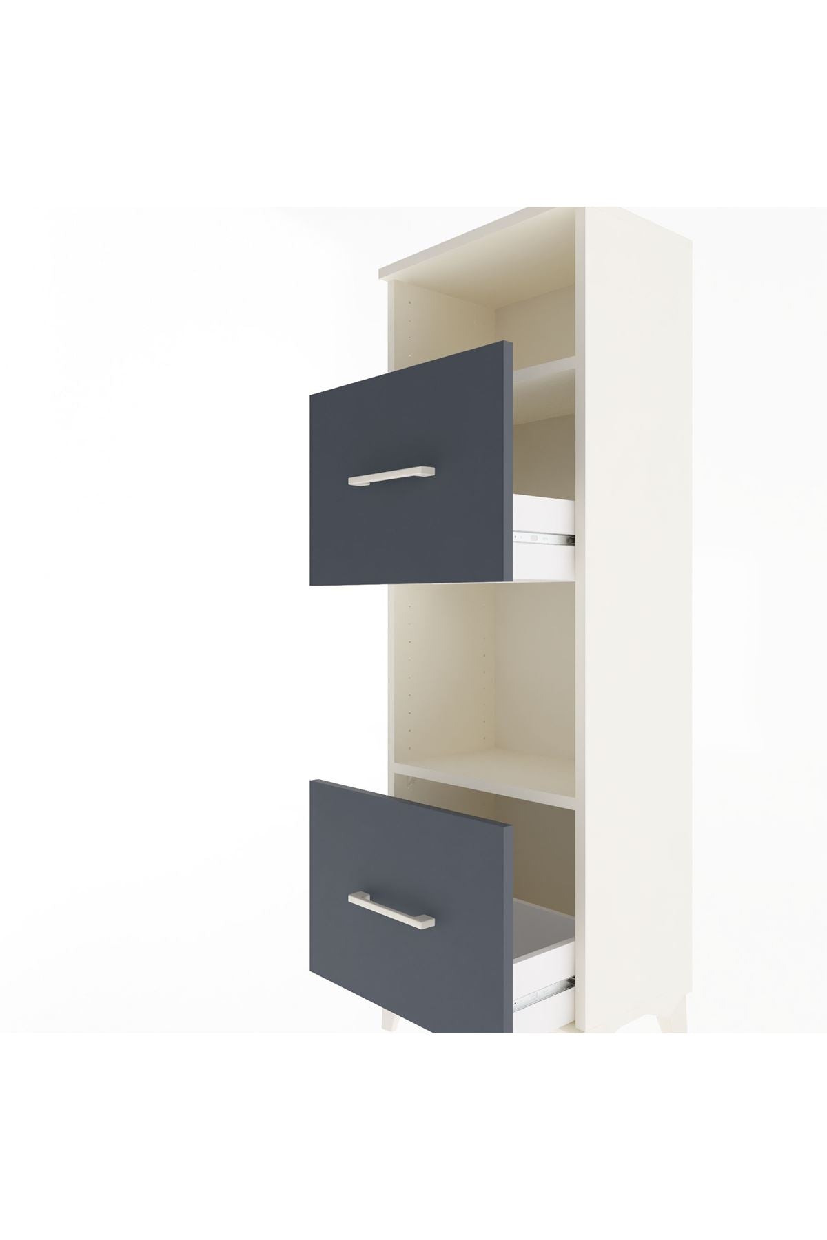 Arges Dolap 2 Raflı 2 Çekmeceli 44x30x134 - S16M004V2A