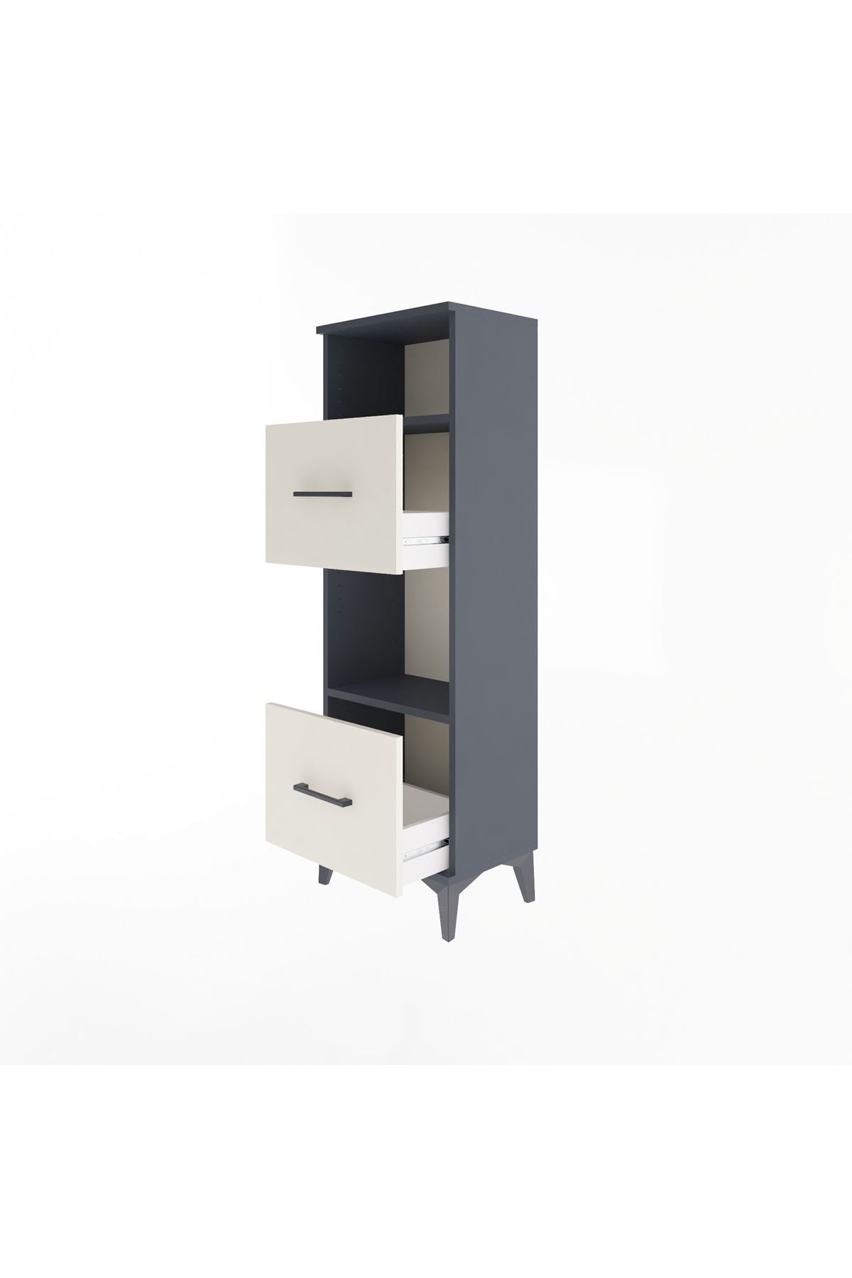 Arges Dolap 2 Raflı 2 Çekmeceli 44x30x134 - S16M004V4A