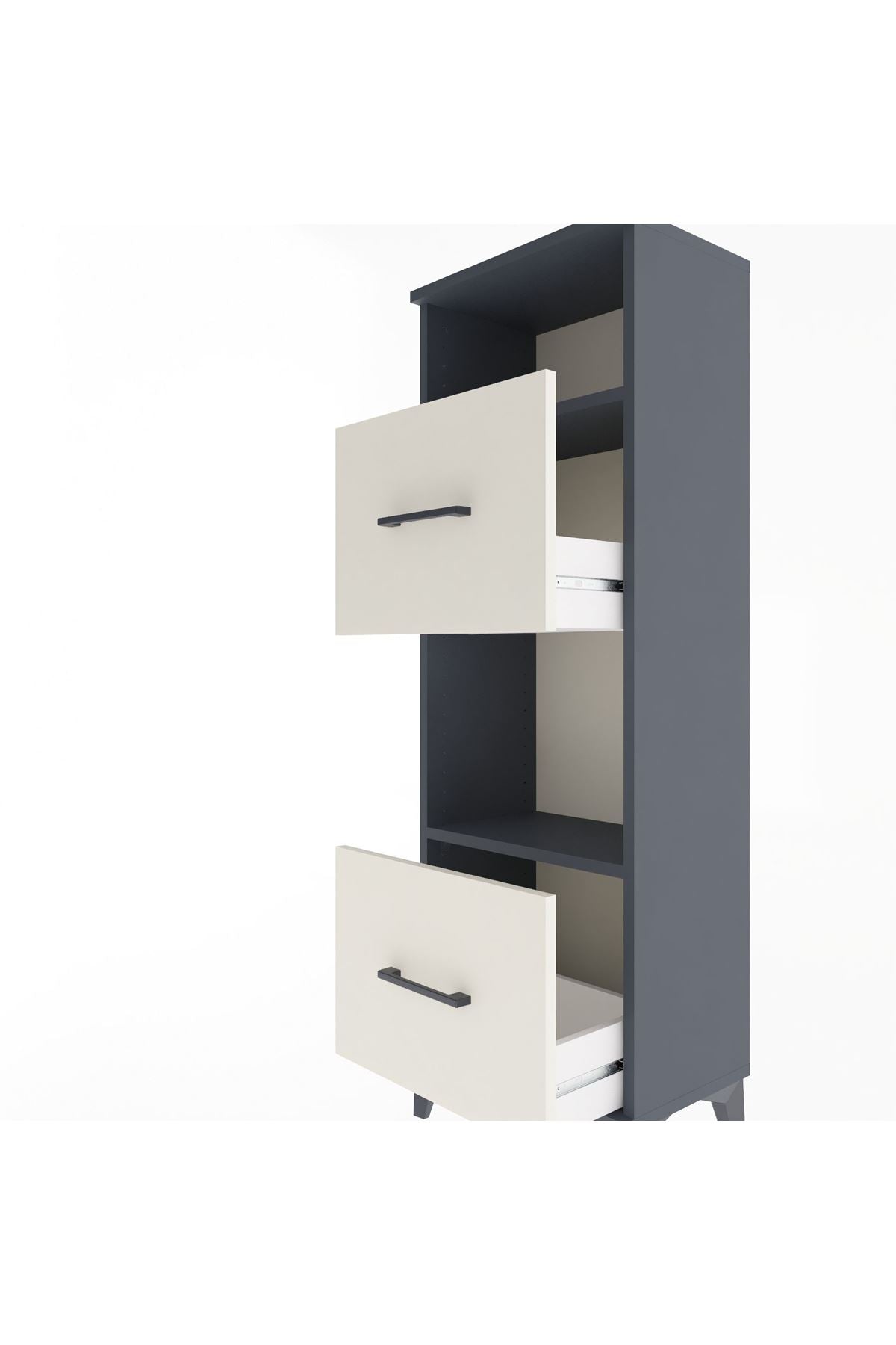 Arges Dolap 2 Raflı 2 Çekmeceli 44x30x134 - S16M004V4A