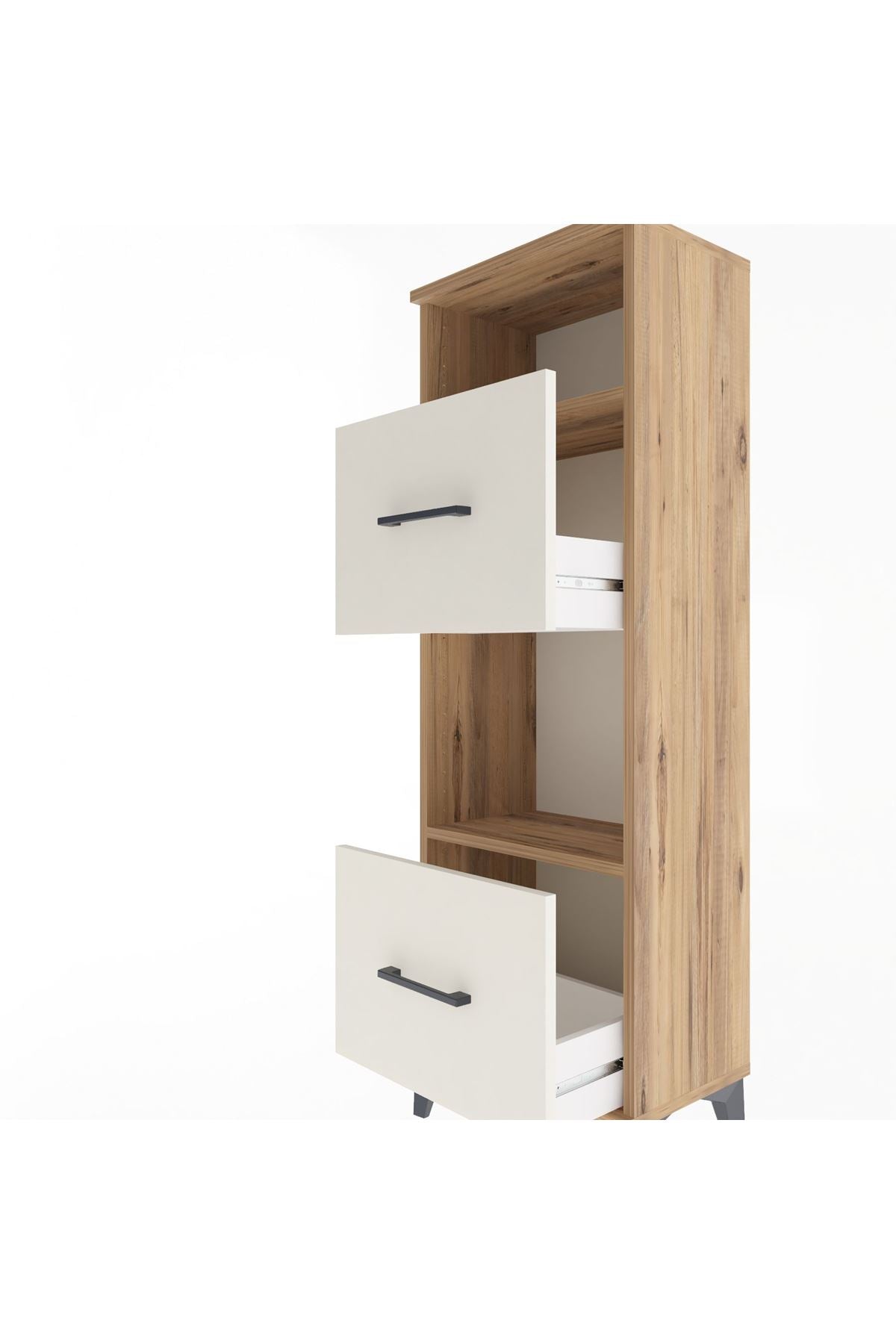 Arges Dolap 2 Raflı 2 Çekmeceli 44x30x134 - S16M004V7A
