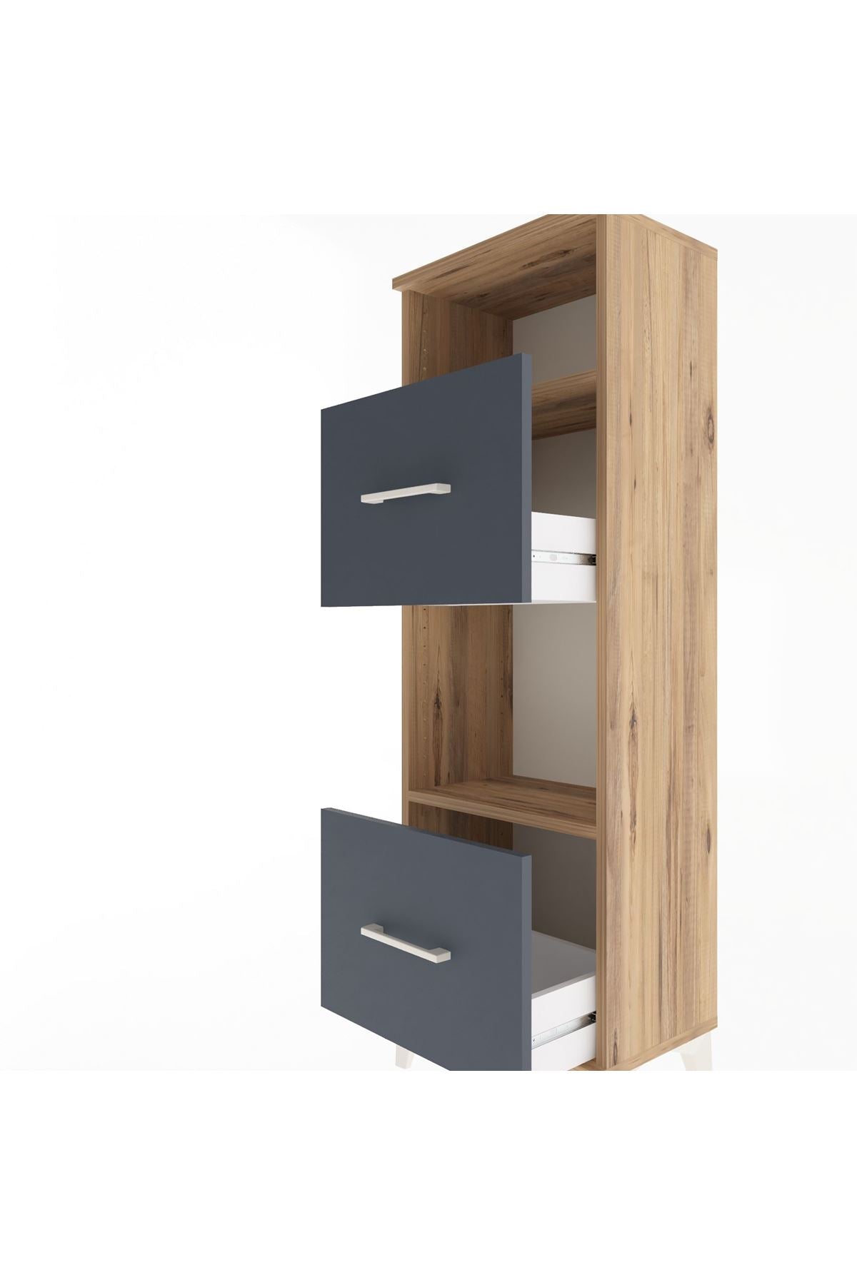 Arges Dolap 2 Raflı 2 Çekmeceli 44x30x134 - S16M004V8A