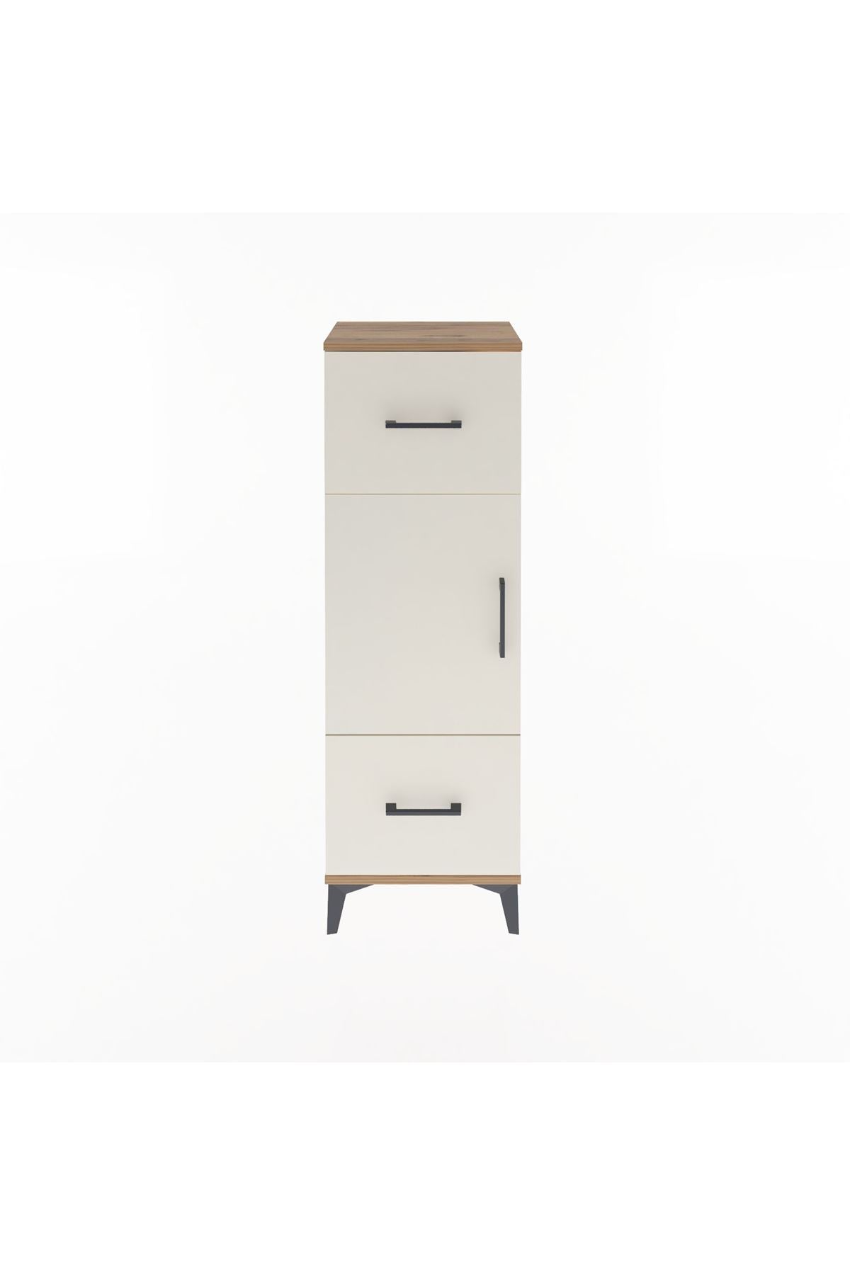 Arges Dolap 2 Raflı 2 Çekmeceli Tek Kapaklı 44x30x134 - S16M005V7A