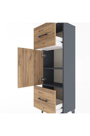 Arges Dolap 2 Raflı 2 Çekmeceli Tek Kapaklı 44x30x134 - S16M005V6A