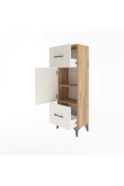 Arges Dolap 2 Raflı 2 Çekmeceli Tek Kapaklı 44x30x134 - S16M005V7A