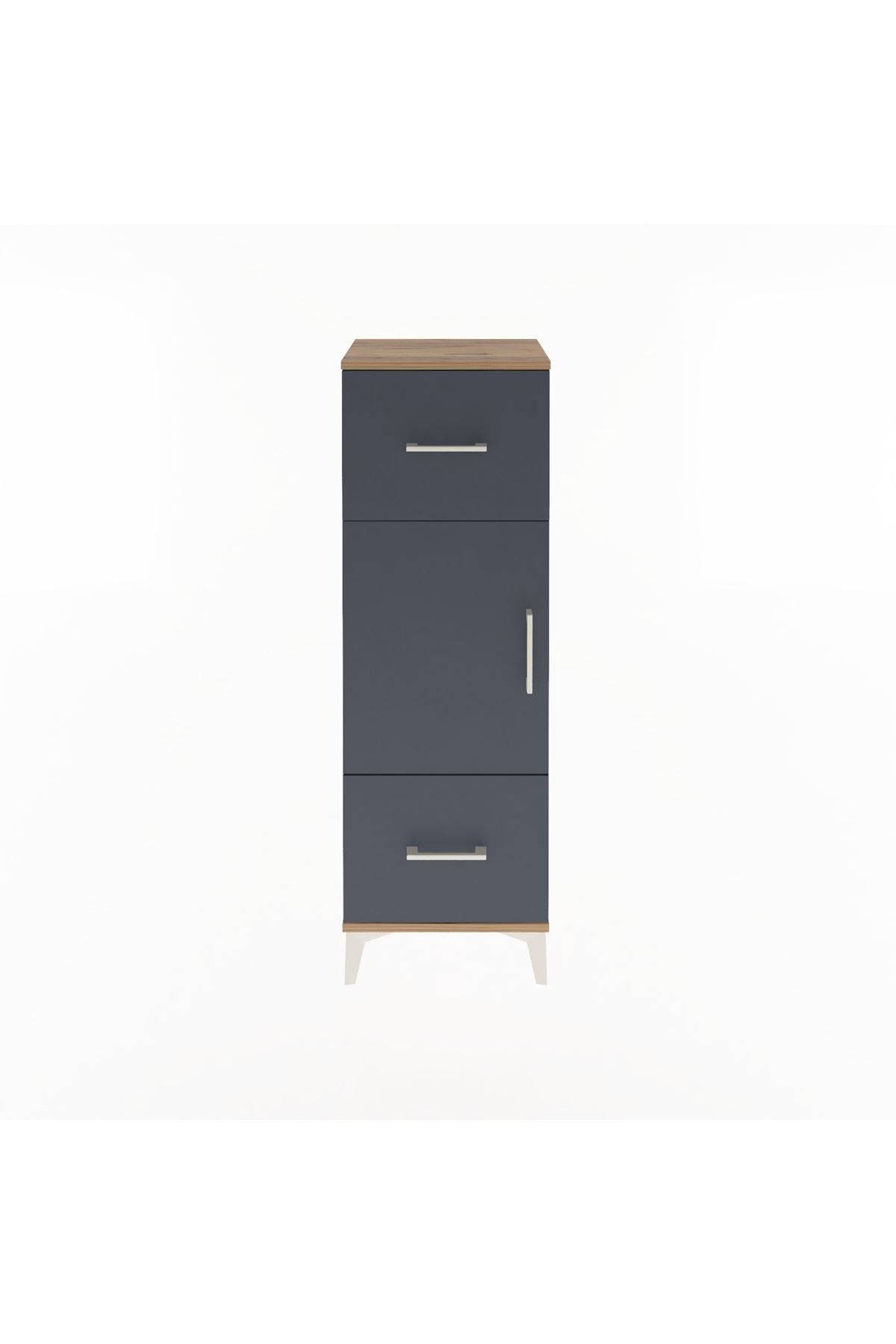 Arges Dolap 2 Raflı 2 Çekmeceli Tek Kapaklı 44x30x134 - S16M005V8A