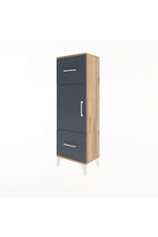 Arges Dolap 2 Raflı 2 Çekmeceli Tek Kapaklı 44x30x134 - S16M005V8A