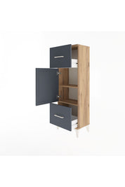 Arges Dolap 2 Raflı 2 Çekmeceli Tek Kapaklı 44x30x134 - S16M005V8A