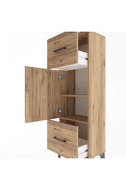 Arges Dolap 2 Raflı 2 Çekmeceli Tek Kapaklı 44x30x134 - S16M005V9A
