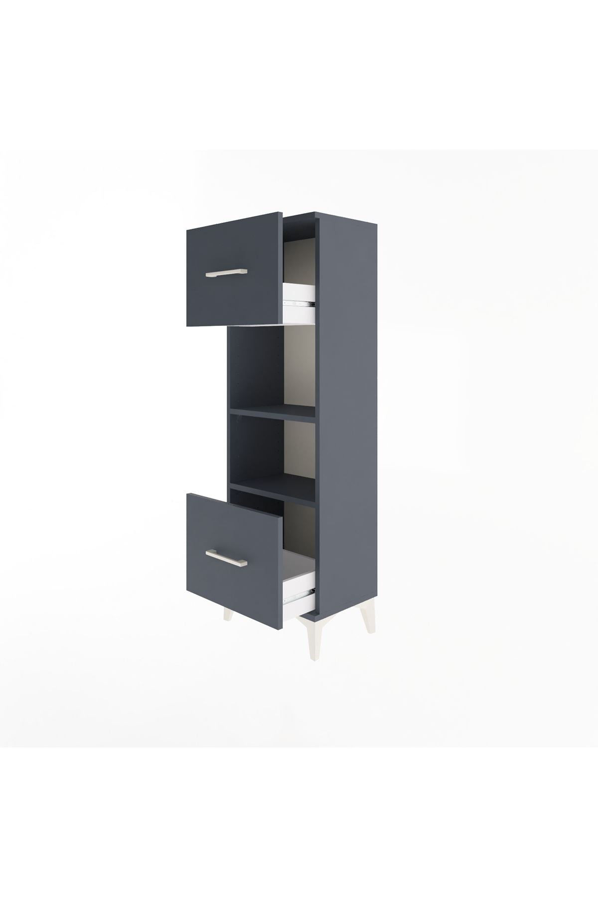 Arges Dolap 2 Raflı 2 Çekmeceli 44x30x134 - S16M006V5A