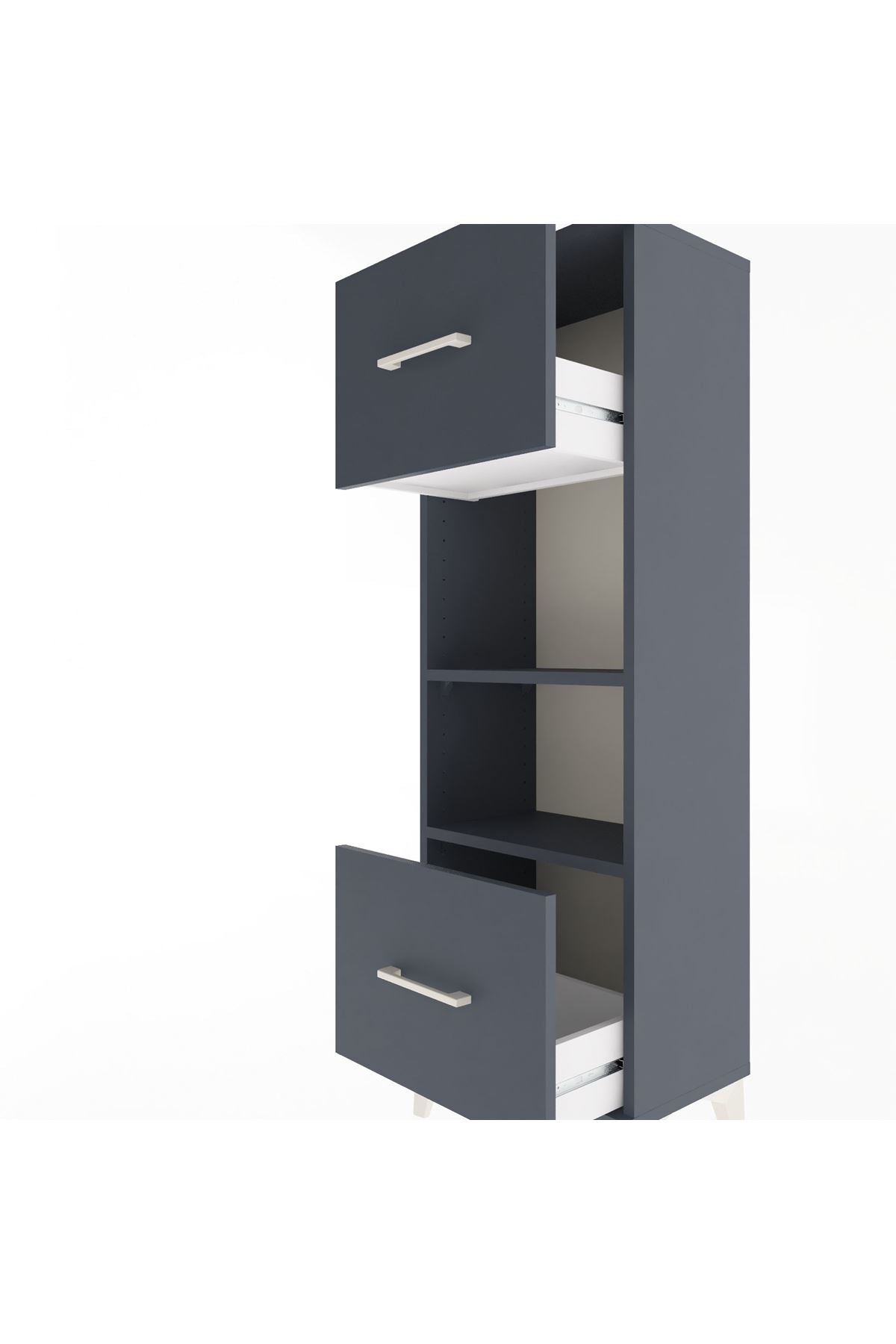 Arges Dolap 2 Raflı 2 Çekmeceli 44x30x134 - S16M006V5A
