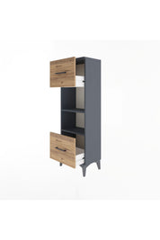 Arges Dolap 2 Raflı 2 Çekmeceli 44x30x134 - S16M006V6A