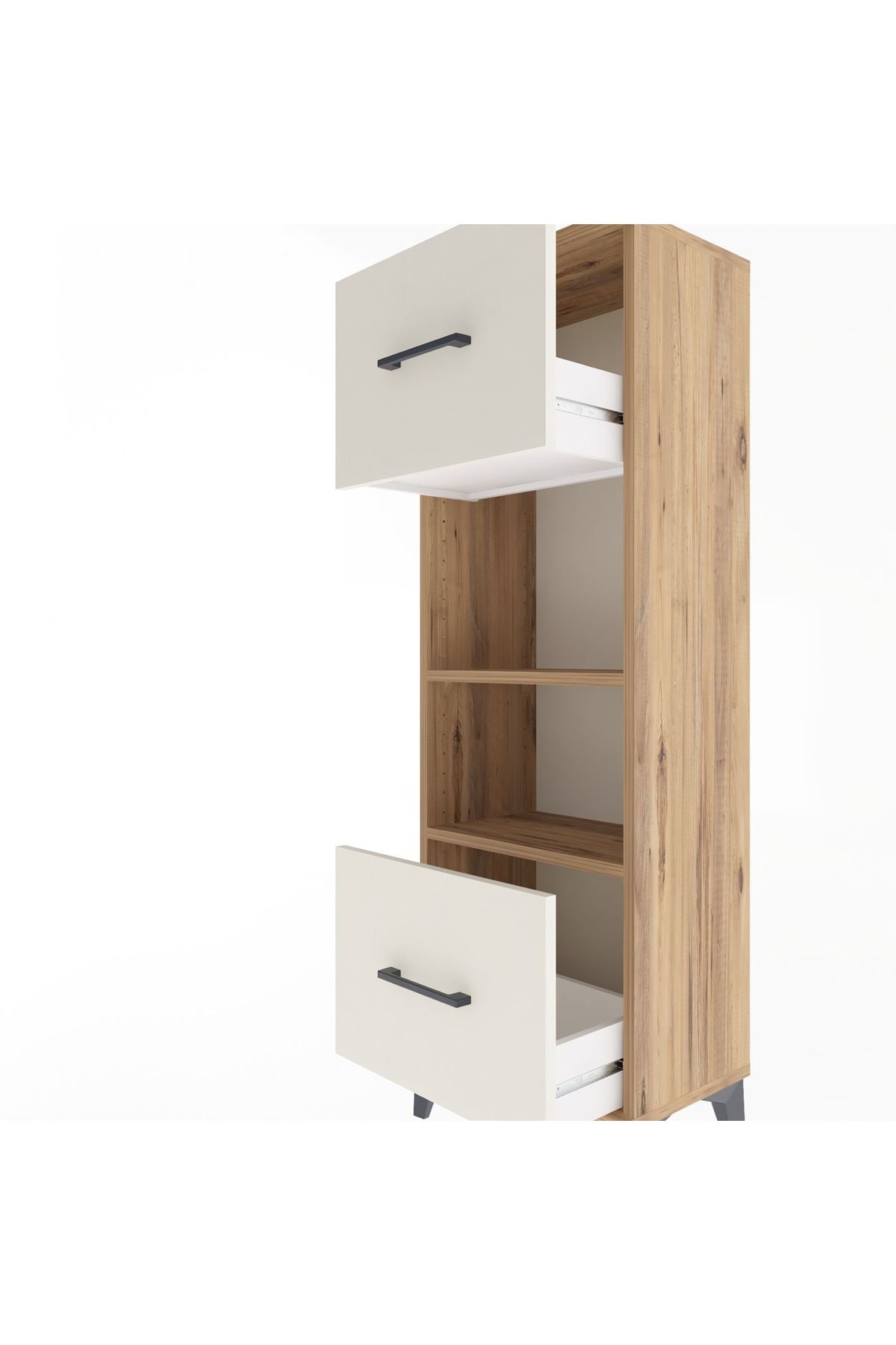 Arges Dolap 2 Raflı 2 Çekmeceli 44x30x134 - S16M006V7A