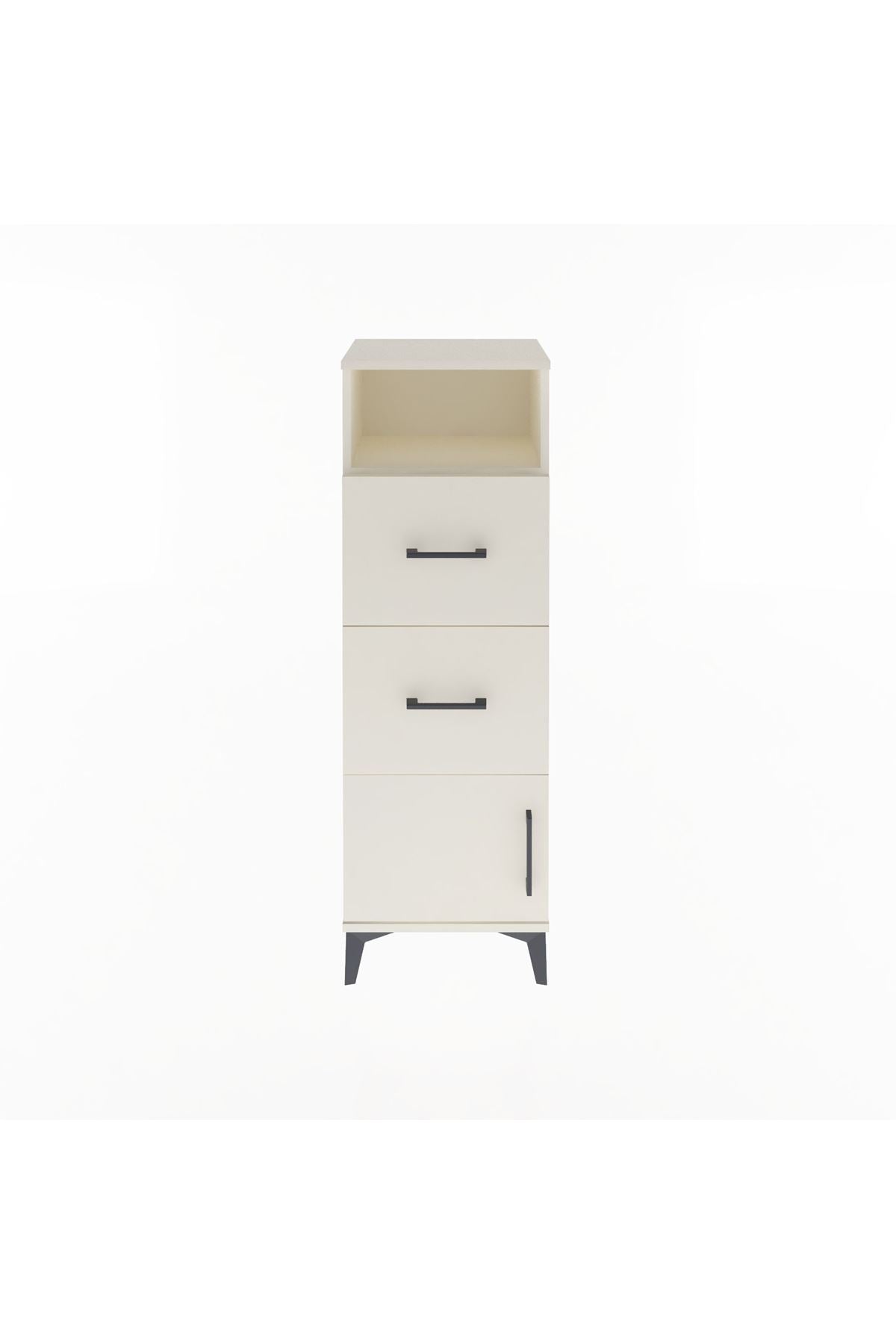 Arges Dolap Tek Raflı 2 Çekmeceli Tek Kapaklı 44x30x134 - S16M007V1A