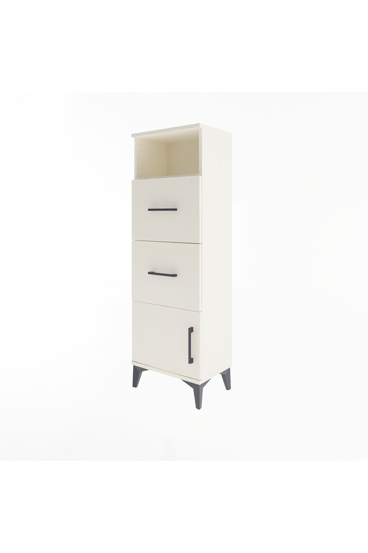 Arges Dolap Tek Raflı 2 Çekmeceli Tek Kapaklı 44x30x134 - S16M007V1A
