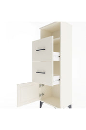 Arges Dolap Tek Raflı 2 Çekmeceli Tek Kapaklı 44x30x134 - S16M007V1A