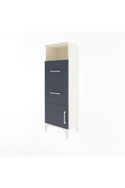 Arges Dolap Tek Raflı 2 Çekmeceli Tek Kapaklı 44x30x134 - S16M007V2A