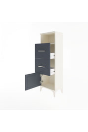Arges Dolap Tek Raflı 2 Çekmeceli Tek Kapaklı 44x30x134 - S16M007V2A
