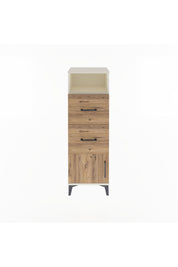 Arges Dolap Tek Raflı 2 Çekmeceli Tek Kapaklı 44x30x134 - S16M007V3A