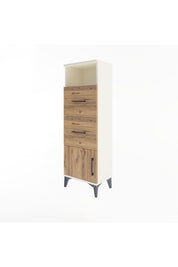 Arges Dolap Tek Raflı 2 Çekmeceli Tek Kapaklı 44x30x134 - S16M007V3A