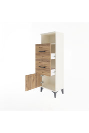 Arges Dolap Tek Raflı 2 Çekmeceli Tek Kapaklı 44x30x134 - S16M007V3A