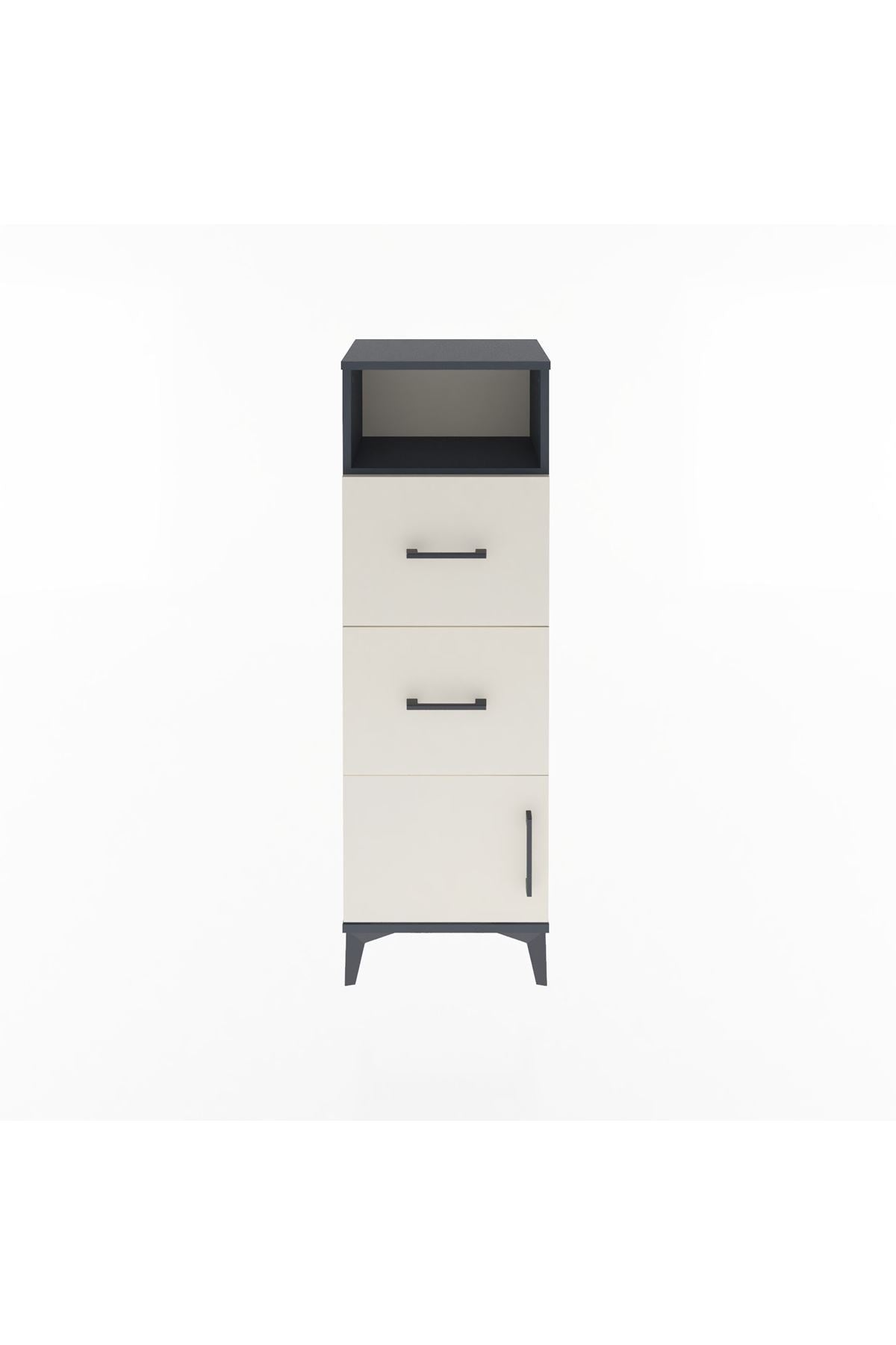 Arges Dolap Tek Raflı 2 Çekmeceli Tek Kapaklı 44x30x134 - S16M007V4A