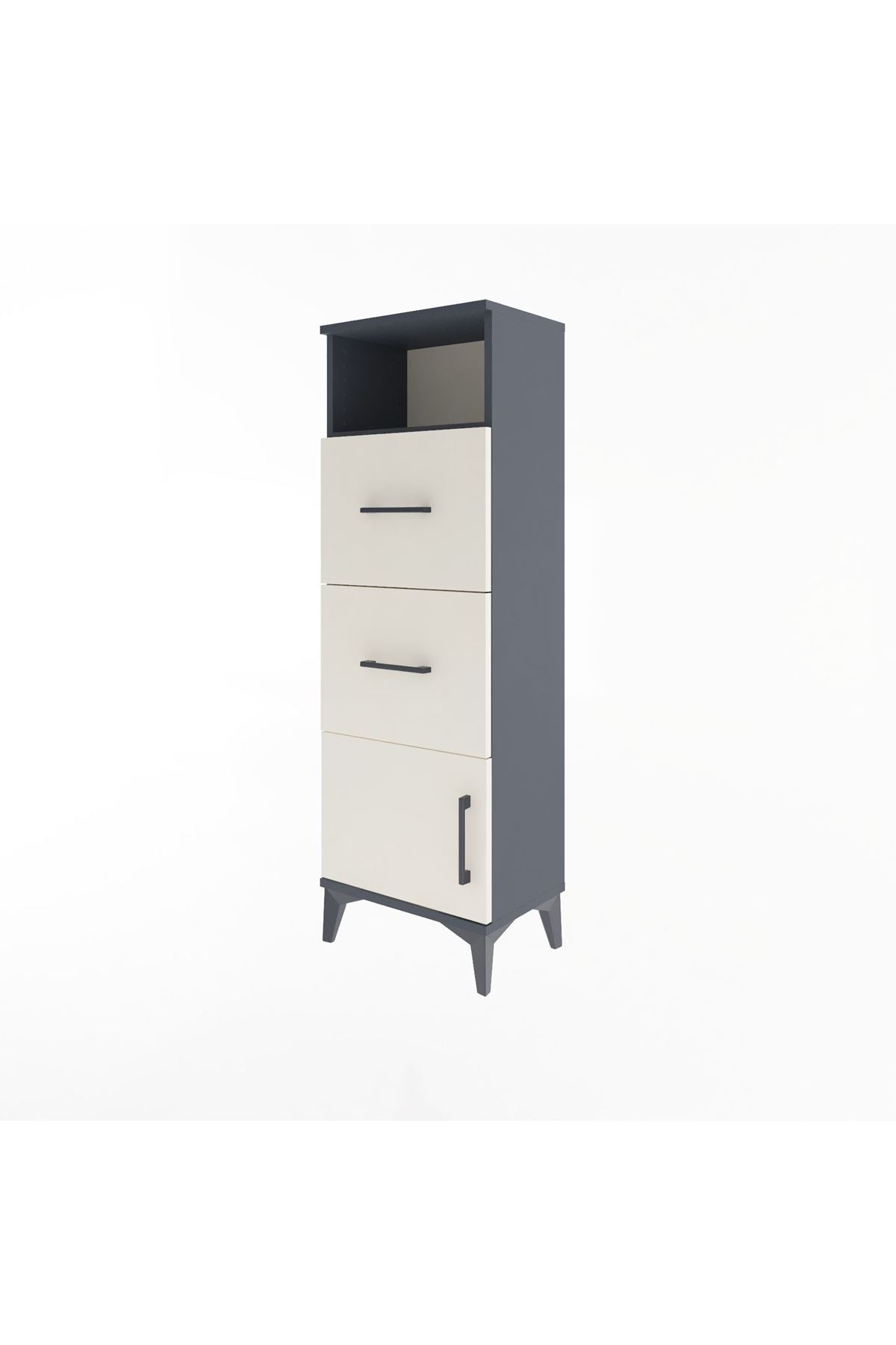 Arges Dolap Tek Raflı 2 Çekmeceli Tek Kapaklı 44x30x134 - S16M007V4A