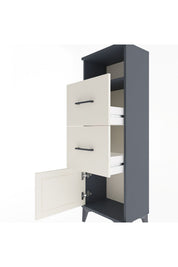 Arges Dolap Tek Raflı 2 Çekmeceli Tek Kapaklı 44x30x134 - S16M007V4A
