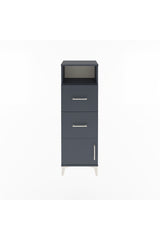 Arges Dolap Tek Raflı 2 Çekmeceli Tek Kapaklı 44x30x134