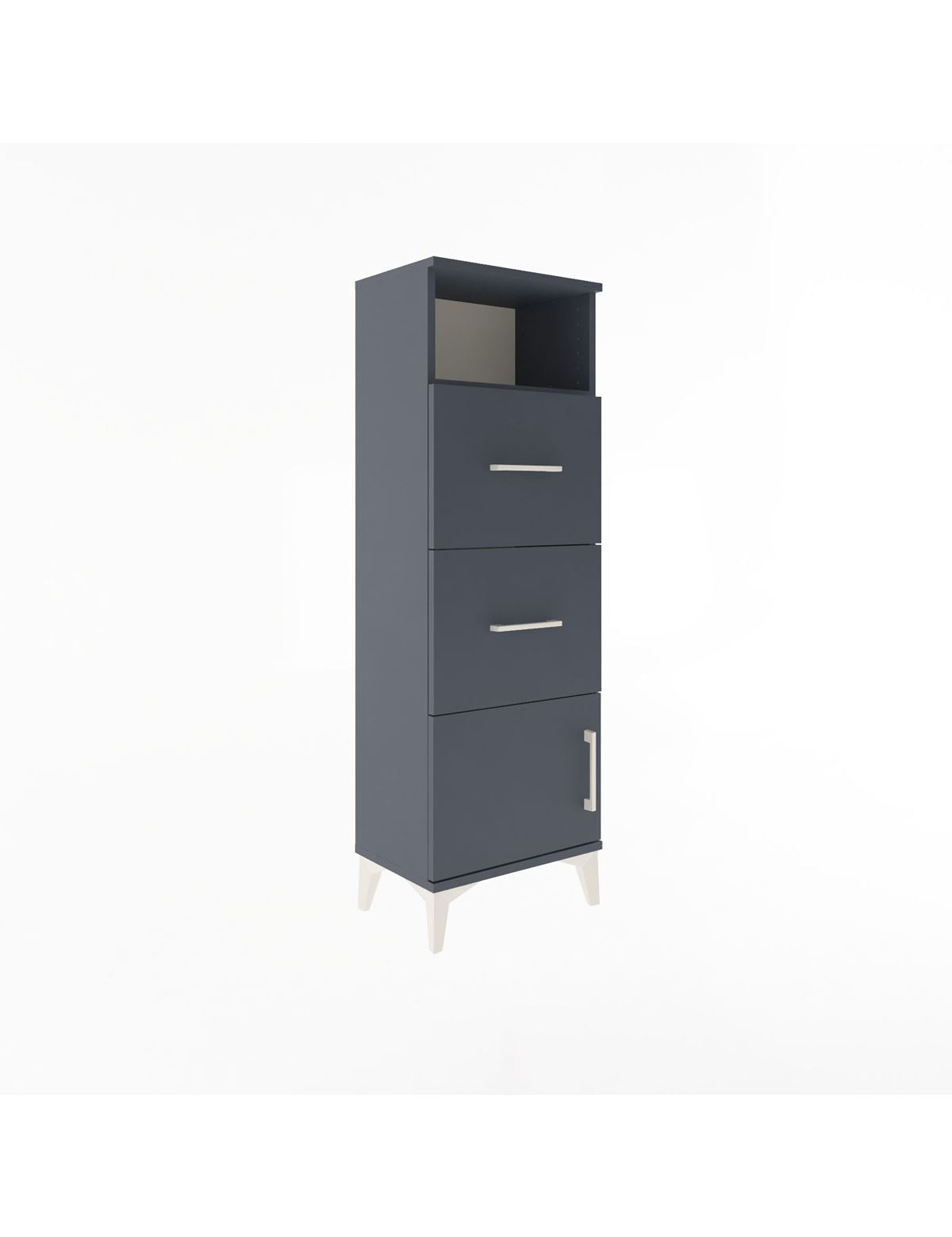 Arges Dolap Tek Raflı 2 Çekmeceli Tek Kapaklı 44x30x134 - S16M007V5A