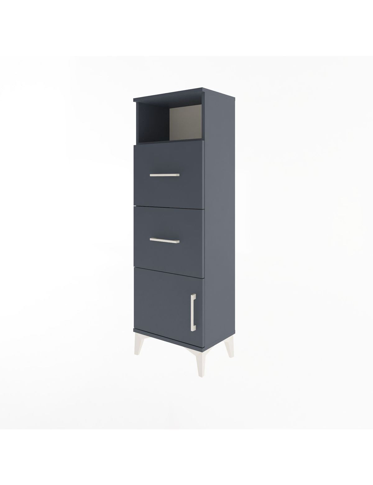 Arges Dolap Tek Raflı 2 Çekmeceli Tek Kapaklı 44x30x134 - S16M007V5A