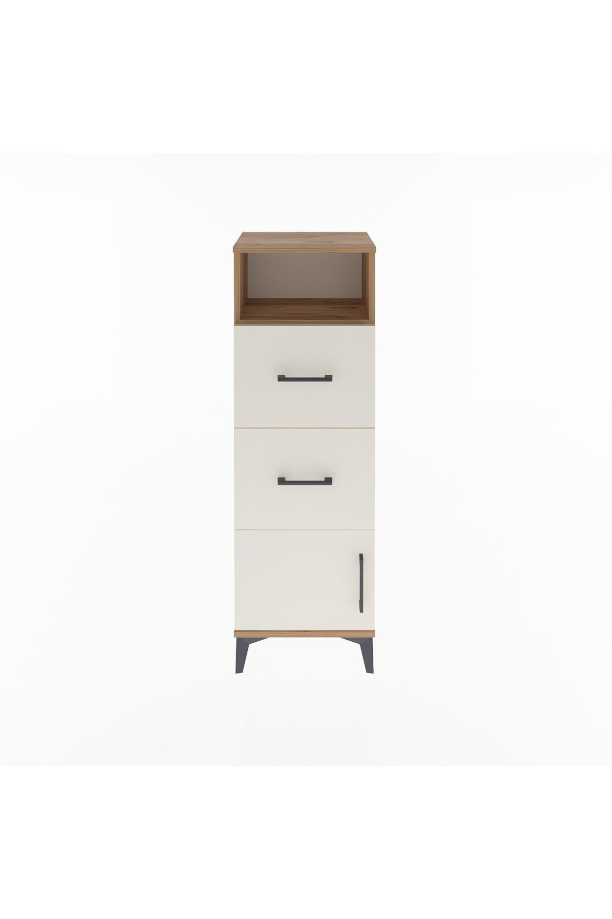 Arges Dolap Tek Raflı 2 Çekmeceli Tek Kapaklı 44x30x134 - S16M007V7A