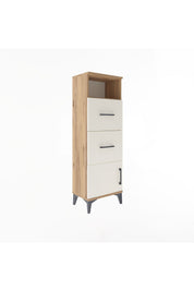 Arges Dolap Tek Raflı 2 Çekmeceli Tek Kapaklı 44x30x134 - S16M007V7A