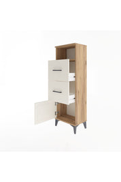 Arges Dolap Tek Raflı 2 Çekmeceli Tek Kapaklı 44x30x134 - S16M007V7A